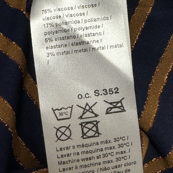 New! Paz Torras long sleeve stripped bodycon dress, European, size 40 (small) - Picture 6 of 7